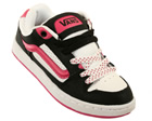 Womens Kaylyn Black/White/Pink Leather