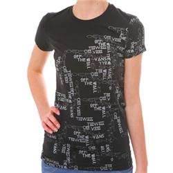 vans Womens Text Message T-Shirt - Black