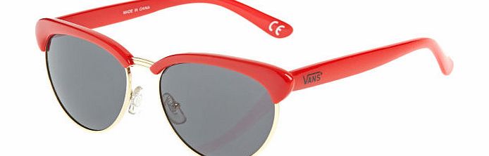 Vans Womens Vans Semirimless Cat Sunglasses - Mars Red