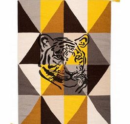 Varanassi Circus Arlequin Tiger Rug - Tawny Brown `One size