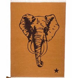 Varanassi Gypsy Elephant Rug - Brown `One size