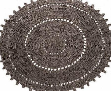 Varanassi Hemp Gypsy rug - round Grey `One size