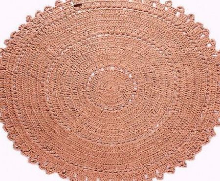 Varanassi Hemp Gypsy rug - round Pink `One size