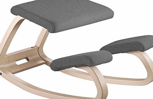 Varier Furniture Variable Balans Original Kneeling Chair, Natural Laquered Wood, Grey