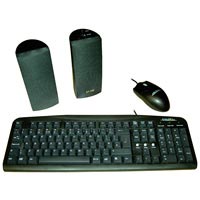 Various 3 in 1 Black Accessory pack PS/2 (keyboard mouse speakers)