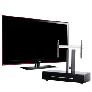 LG 42LE5900 TV with Alphason st480 120 TV Stand