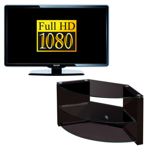 Philips 32PFL7404 TV with Techlink B3B TV Stand