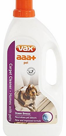 Vax aaa  Pet Carpet Cleaning Solution 1.5 Litre