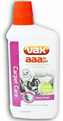 Cutting-Edge VAX AAA PET Carpet Machine Shampoo Cleaner Care Formula (1 X 500ml, Low Foam, Woolsafe) - Cleva Alute Edition