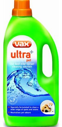 Vax New Ultra  Pet Carpet Cleaning Solution 1.5 Litre