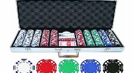 Vconcal TM) 200 Chips 500 / 200 CASINO POKER CHIPS SET TEXAS HOLD EM CARDS GAME IN CASE FUN PLAYING