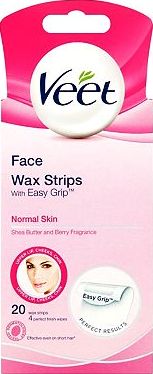 Veet, 2041[^]10005489 Face Ready-to-Use Wax Strips 20 Wax Strips