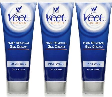 Veet, 2102[^]0098679 For Men Hair Removal Gel Cream - Triple Pack