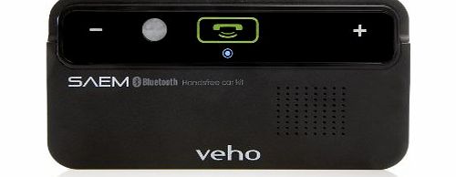 Veho VBC-001-BLK SAEM Bluetooth Handsfree Car Kit with Motion Sensor Power Save Function (2 years Standby