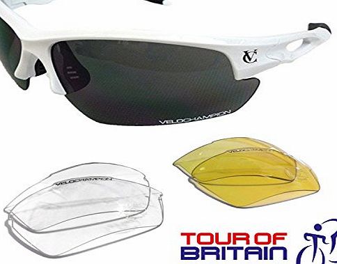 VeloChampion Tornado Sunglasses - White