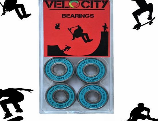 Velocity New super spin 4 pack Velocity Precision Abec 9 wheel bearings Skateboard stunt scooter Quad inline Roller skate derby 7 11