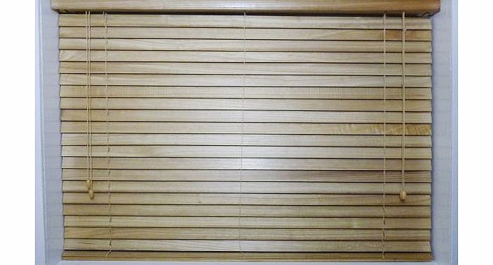 VENETIAN BLINDS - REAL WOOD 25MM * EASY FIT SALE * NATURAL REAL WOOD VENETIAN BLINDS -25mm slats -Available in 10 sizes and 5 colours! 150
