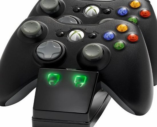 Xbox 360 Twin Charge Cradle - Black