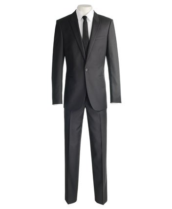 Mens Suit by Ventuno 21 Black Twill