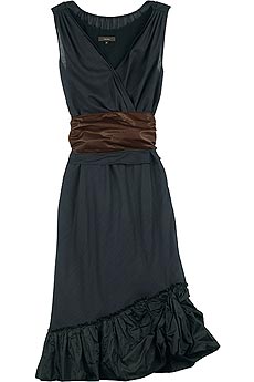 Vera Wang Wrap style dress with scrunched hem