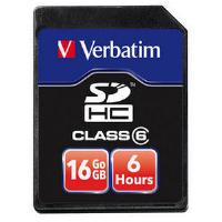 Verbatim 16GB Class 6 SDHC Video Card