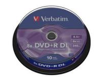 Verbatim 8.5Gb 8x Double Layer DVD R silver spindle 10`