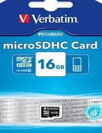 Verbatim Memory Card - MicroSDHC - 16GB - Class 10