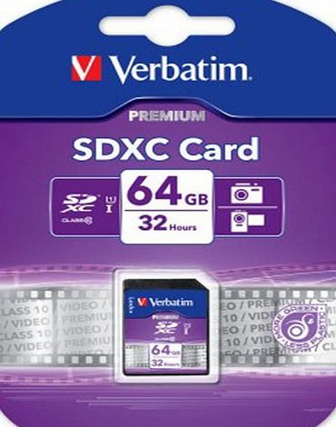 Verbatim SDXC - 44024 - memory card - 64 GB - Class 10