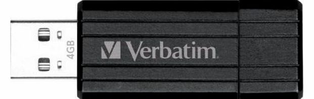 Verbatim Storen Go PinStripe USB Flash Drive in black -