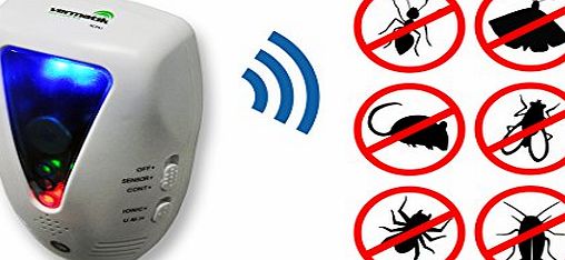 VERMATIK  Advanced Plug In 4 In 1 Electromagnetic/Ultrasonic Rat/Mouse/Rodent Repeller With Built In Ionic Air Purifier (AS SEEN ON TV)