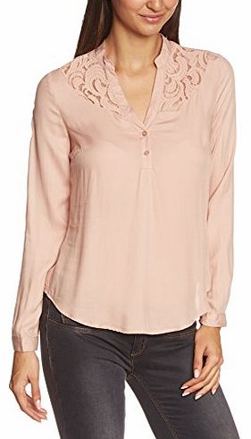 Womens Nirika L/S Lace Top It Regular Fit Long Sleeve Blouse, Pink (Mahogany Rose), UK 12 (Manufacturer size: Medium)