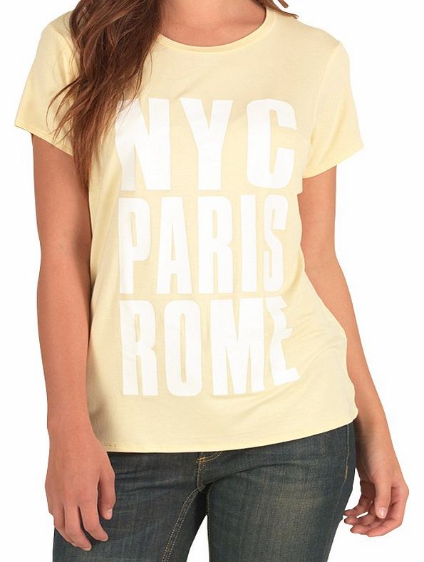 Womens NYC T-Shirt Tender Yellow