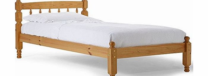 Single 3ft Bed Frame, Torino Solid Pine Spindle Headboard Style, Ideal for Kids