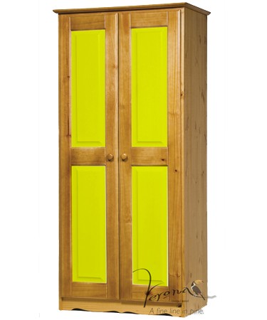 2 Door Lime Panelled Wardrobe