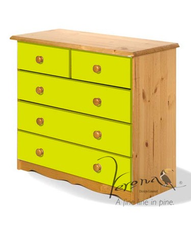 Lime 3 + 2 Chest Of Drawers