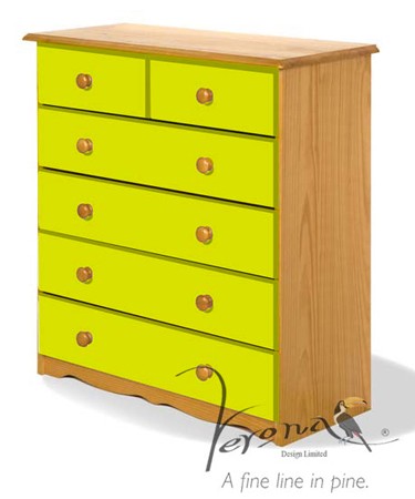 Verona Designs Lime 4   2 Chest Of Drawers