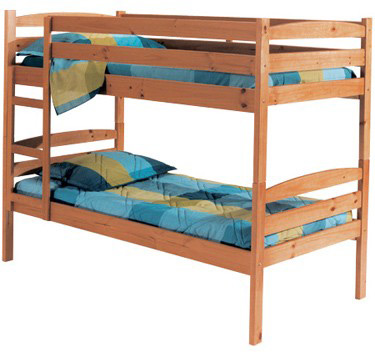 Shelly Wooden 3ft Pine Bunk Bed