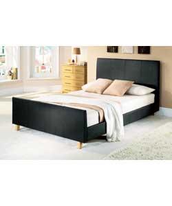 verona Upholstered King Size Bedstead with Tufted Mattress