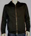 Versace Mens Black Full Zip Hooded Cotton Sweatshirt