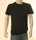 Mens Black Round Neck Cotton Short Sleeve T-Shirt