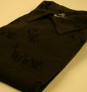 Versace Mens Brown with Dark Brown Print Long Sleeve Cotton Mix Shirt