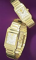 Versace Mens Landmark 18ct. Gold Plate Champagne Dial Bracelet Watch