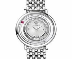 Venus silver-tone and diamond watch