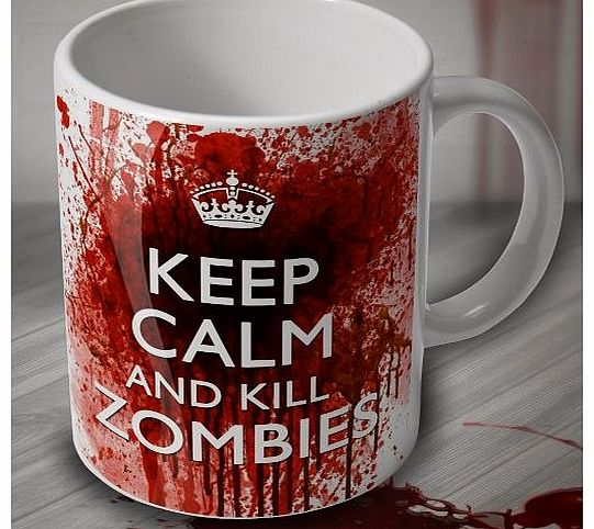 verytea Zombie Mug - Keep Calm and Kill Zombies - Bloody Mug Cup - now even bloodier!