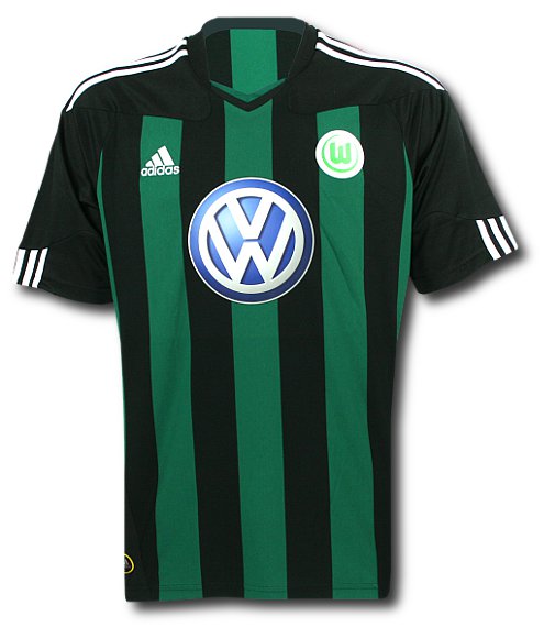 VFL Wolfsburg Adidas 2010-11 VFL Wolfsburg Adidas Away Football Shirt