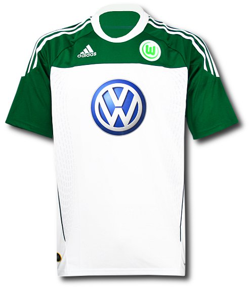 VFL Wolfsburg Adidas 2010-11 VFL Wolfsburg Adidas Home Football Shirt