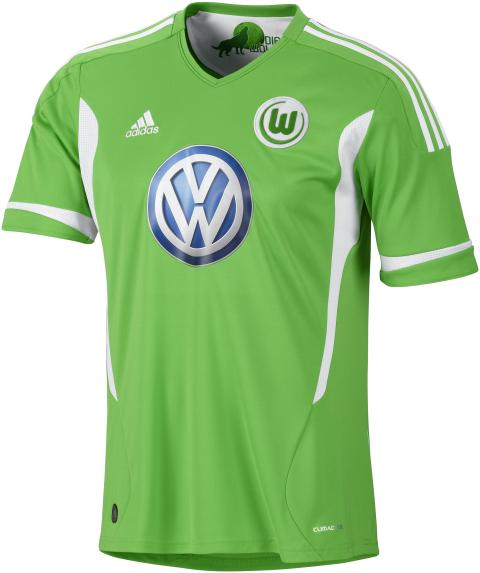 Adidas 2011-12 VFL Wolfsburg Adidas Home Football Shirt