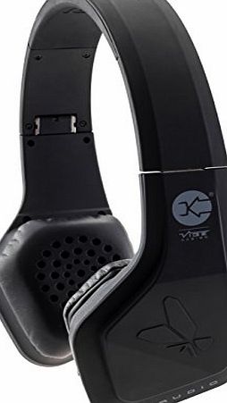 VIBE  FLI On-Ear Wireless Bluetooth Headphones with In-Line Microphone - Black
