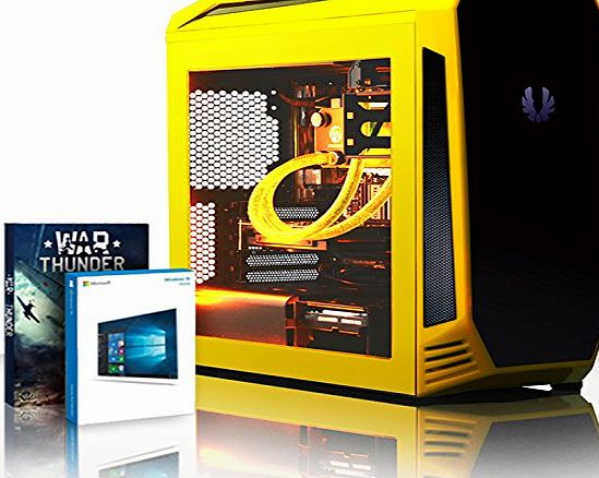Vibox  Apache 9.49 Gaming PC - 4.0GHz AMD FX 6-Core CPU, GTX 1050 Ti GPU, Advanced, Water Cooled, Desktop Computer with Game Bundle, Windows 10 OS, Yellow Internal Lighting and Lifetime Warranty* (4.0G