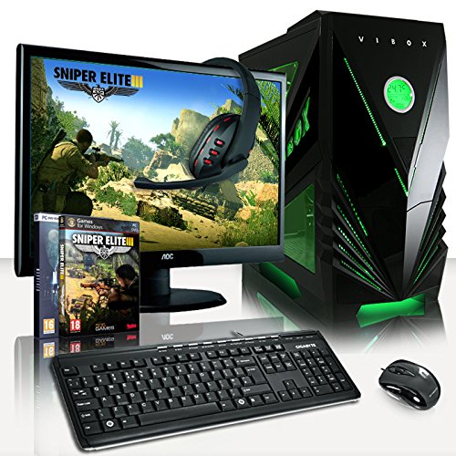  Sharp Shooter Package 7 - 4.0GHz Extreme, Online, Gaming, Gamer, Desktop PC, Computer Full Package with 2x Top Games, Windows 8.1 Operating System, 22`` Monitor, Gamer Headset, Keyboard & Mou